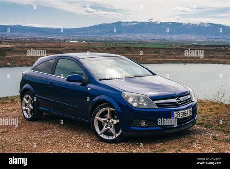 Sofia Bulgaria Circa May 2022 Blue Opel Astra In Front Of The