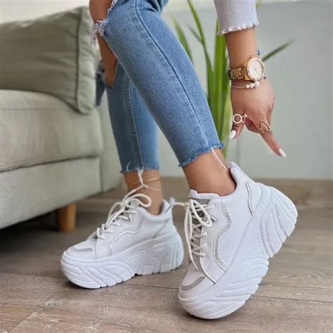 Magdalena Shoes Zapatilla Urbana Mujer Chunky Camila Blanco