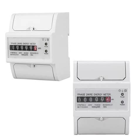 220V DIN Rail Electric Meter Digital 1 Phase Electric Meter 2 Wire 4P