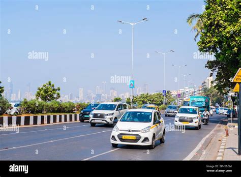 Netaji Subhash Chandra Bose Road Marine Drive Mumbai India Stock