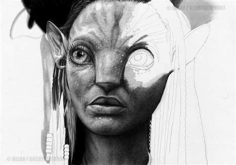 Pencil Neytiri Avatar Movie Avatar Illustration