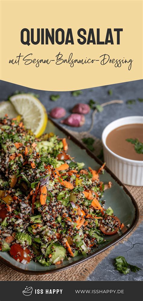 Veganer Sommersalat Mit Quinoa Und Sesam Balsamico Dressing