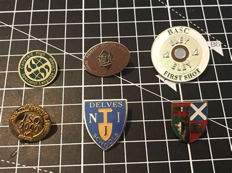 Six Assorted Vintage Metal Pin Badges / Buttons | Etsy