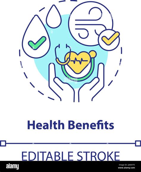 Health Benefits Concept Icon Stock Vector Image Art Alamy