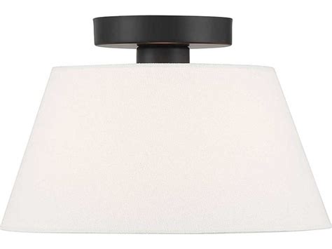 Savoy House Meridian 1 Light Matte Black Empire Semi Flush Mount Svm60077mbk