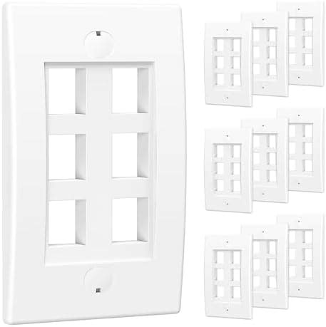 Amazon Cable Matters UL Listed 10 Pack 1 Port Keystone Wall Plate