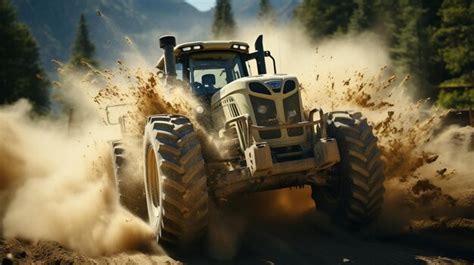 Premium Photo Powerful Tractors In Action