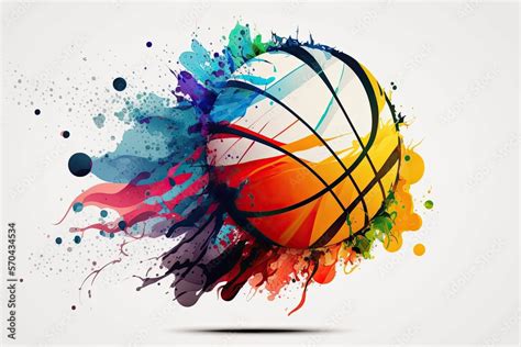 Colorful basketball background, NBA basketball poster with colorful ...