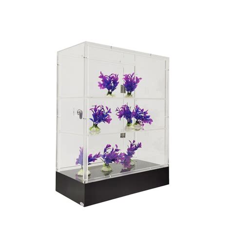 Fixturedisplays Clear Cabinet Acrylic Display Removable Shelf Case