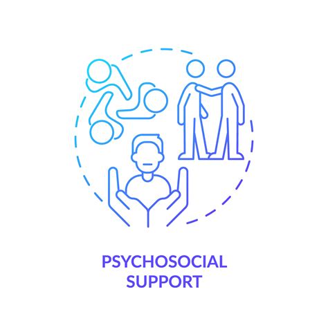 Psychosocial Support Blue Gradient Concept Icon Social Services
