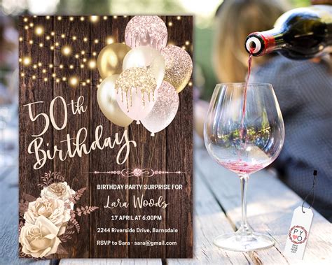 Female Th Birthday Invitation Templates