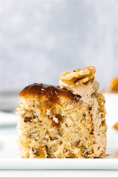 Walnut Cake With Coffee Buttercream And Apricot Glaze Foodelicacy