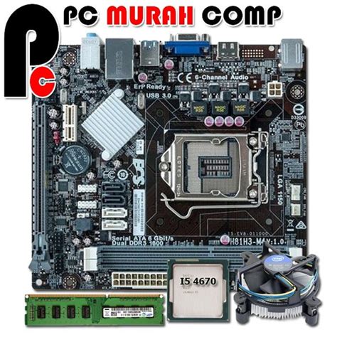 Jual Mainboard Lga H Onboard Dan Processor I Ram Gb Di