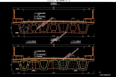 溪口预应力混凝土连续梁桥大桥设计36m60m36m含cad图土木工程