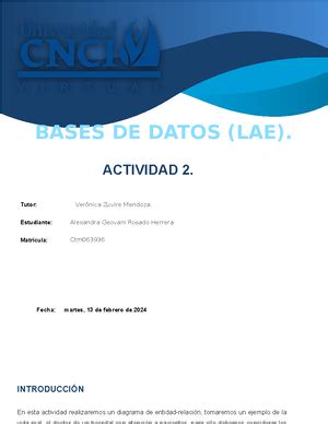 Admin de Base de Datos Actividad 1 ADMINISTRACIÓN DE BASE DE DATOS