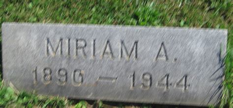 Miriam Anna Rohrbaugh Hille M Morial Find A Grave