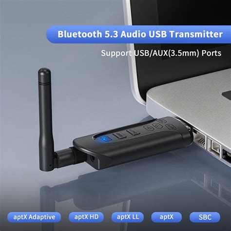 Vaorlo Bluetooth 53 Audio Transmitter Qcc3056 Csr 35mm Aux Multi