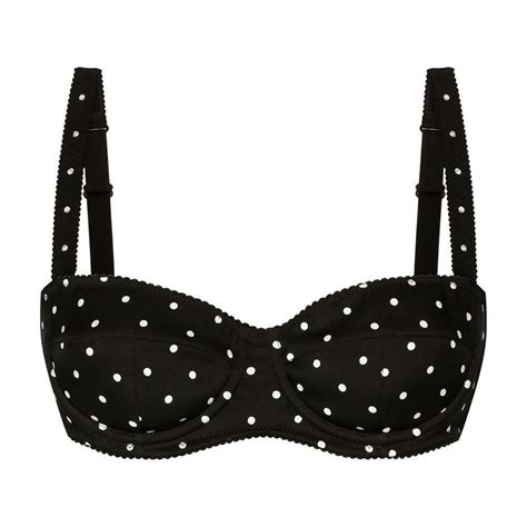 Dolce And Gabbana Polka Dot Balconette Bra In Black Lyst