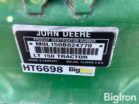 John Deere Lt 150 Riding Lawn Mower Wbagger Bigiron Auctions