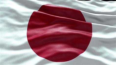 4k Render Japan Flag Video Waving In Wind Japan Flag Wave Loop Waving