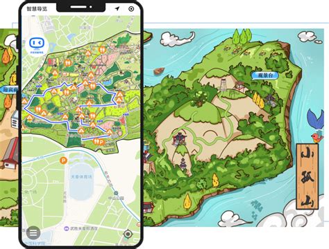 智慧景区导览系统 手绘地图导览 语音导览 VR全景游园导览 景区运营推广 智慧文旅大数据平台
