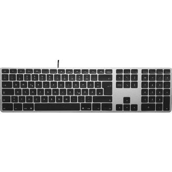 Matias FK318B Aluminum Wired USB Keyboard With Numeric Keypad And USB 2