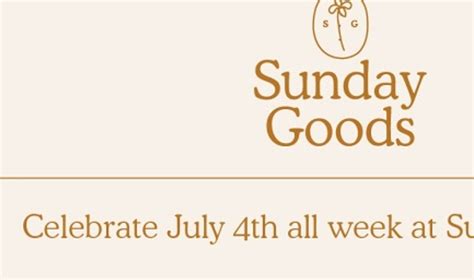 Celebrate These Deals All Week @ Sunday Goods