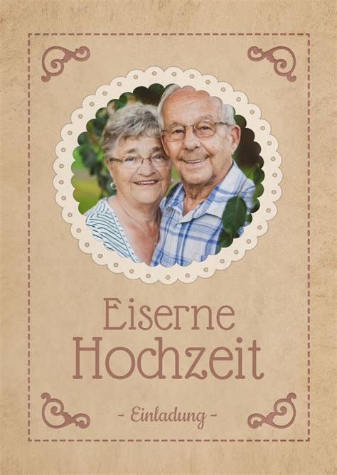 Einladung Zur Eisernen Hochzeit In Send A Smile Eiserne Hochzeit