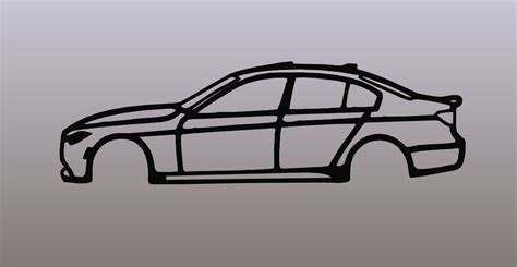 STL file line art Bmw F30 335I, wall art Bmw F30 335I , Bmw F30・3D ...