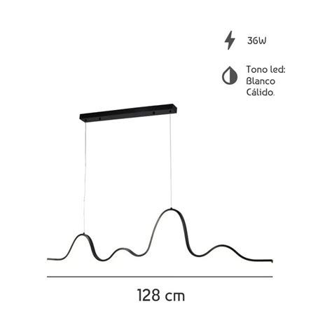 LUZ DESING Colgante Led Elian 36w Deco Diseño Moderno Luz Desing