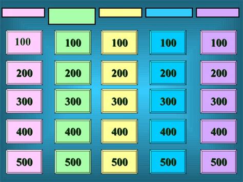 Jeopardy Template Ppt