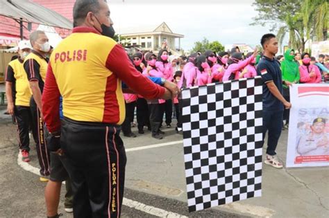 Meriahkan Hut Bhayangkara Polres Lutim Gelar Jalan Santai Dan Fun Bike