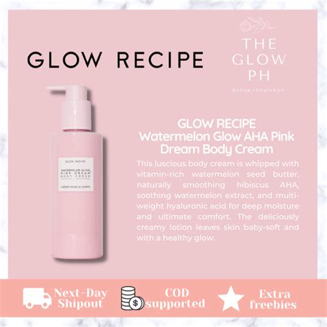 Authentic Glow Recipe Watermelon Glow Aha Pink Dream Body Cream 240ml Lazada Ph