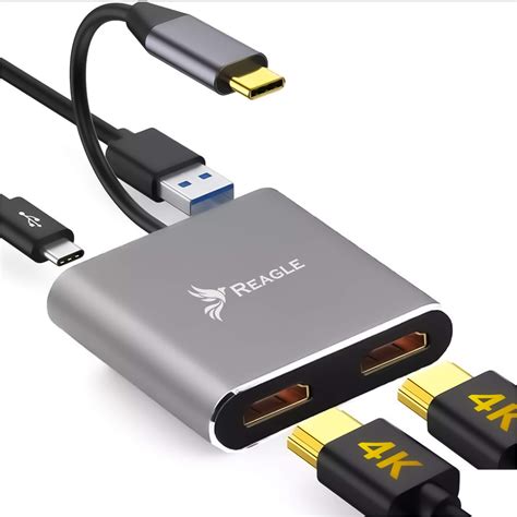 Reagle Hub Usb C Adapter Dual X Hdmi K Usb Macbook Pd Wszystkie