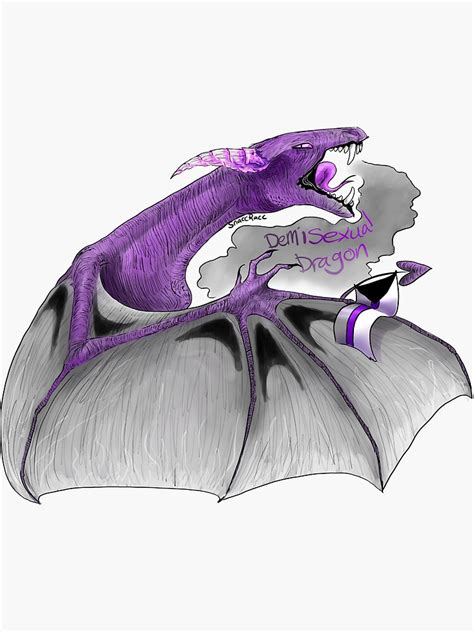 Pegatina Dragón Demisexual Lgbtq Diseño De Mitología De Snaccracc Redbubble