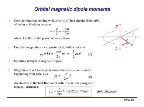 Ppt Lectures 5 6 Magnetic Dipole Moments Powerpoint Presentation