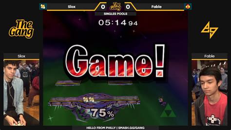 The Gang Pools Slox Fox Vs Fable Sheik SSBM Singles YouTube