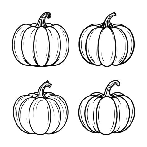 Premium Vector | Thanksgiving Day pumpkin silhouette set Vector illustration traditional ...