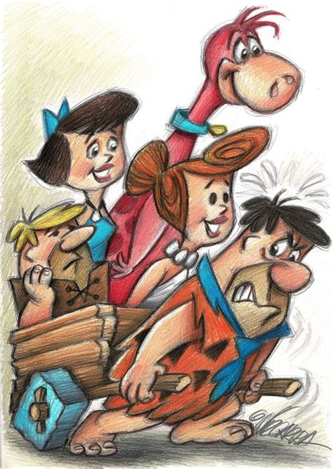 The Flintstones Original Drawing Joan Vizcarra Art Catawiki