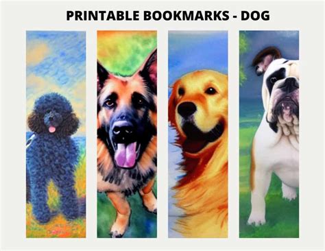 Free Printable Dog Bookmarks My Printable Home