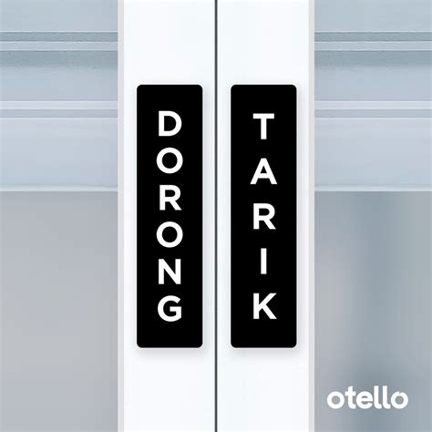 Jual Dorong Tarik Sign Board Akrilik Signage Label Acrylic Stiker Pintu