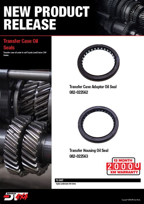 Dt4x4 Transfer Case Oil Seals Napa