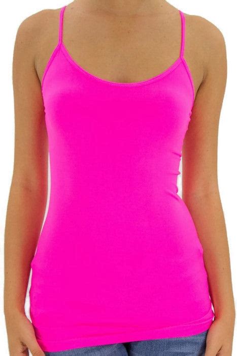 Neon Pink Seamless Basic Nylon Tank Top Forever Dream Boutique