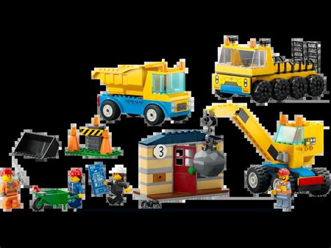 LEGO 60391 CONSTRUCTION TRUCKS AND WRECKING BALL CRANE