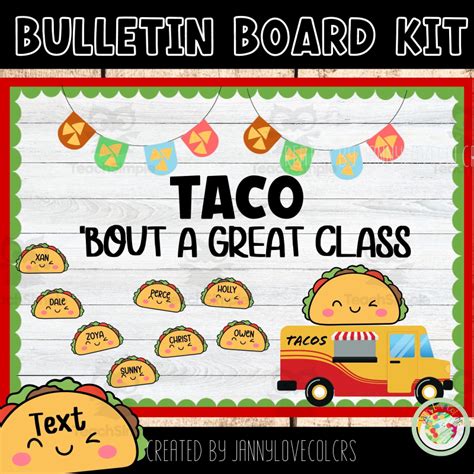 Taco Bout A Great Class Taco Bulletin Board Kit Door Decor