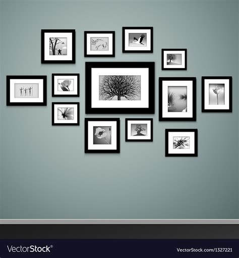 Photo Frames On Wall Royalty Free Vector Image