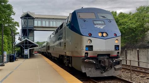 Amtrak P080 Races By Franconia Springfield 5 28 23 YouTube