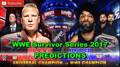 Wwe Survivor Series 2017 Brock Lesnar Vs Jinder Mahal Predictions Wwe 2k18 Youtube