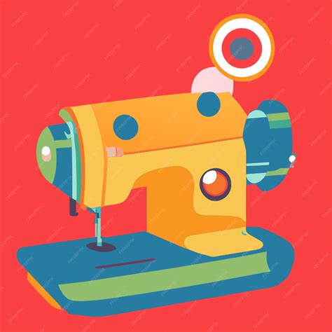 Premium Vector Sewing Machine Vector Illustration Kawaii