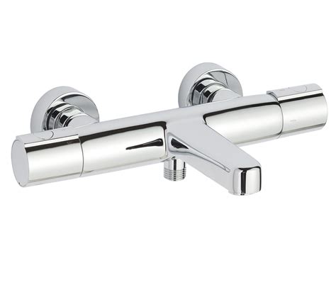 Hugo Wall Mounted Thermostatic Bath Shower Mixer Without kit - Just Taps